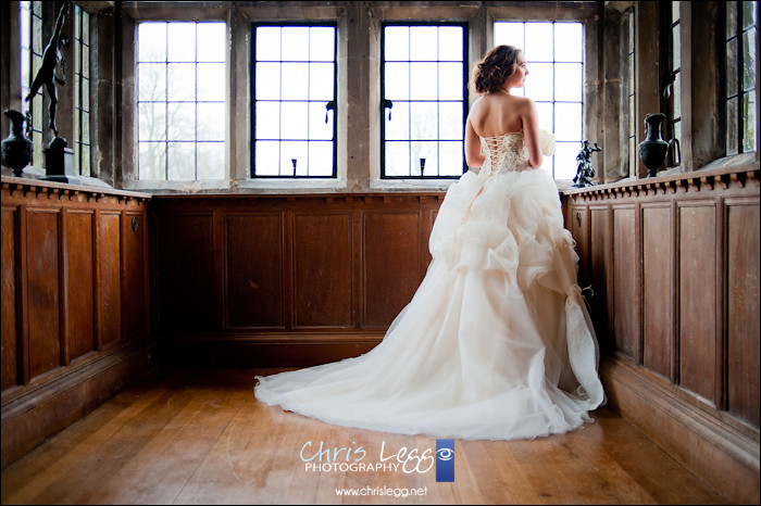 Bride in stunning large window