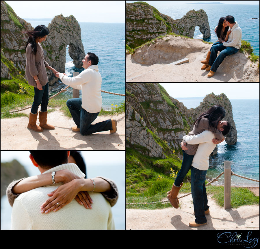 Engagement Shoot at Durdle Door in Dorset