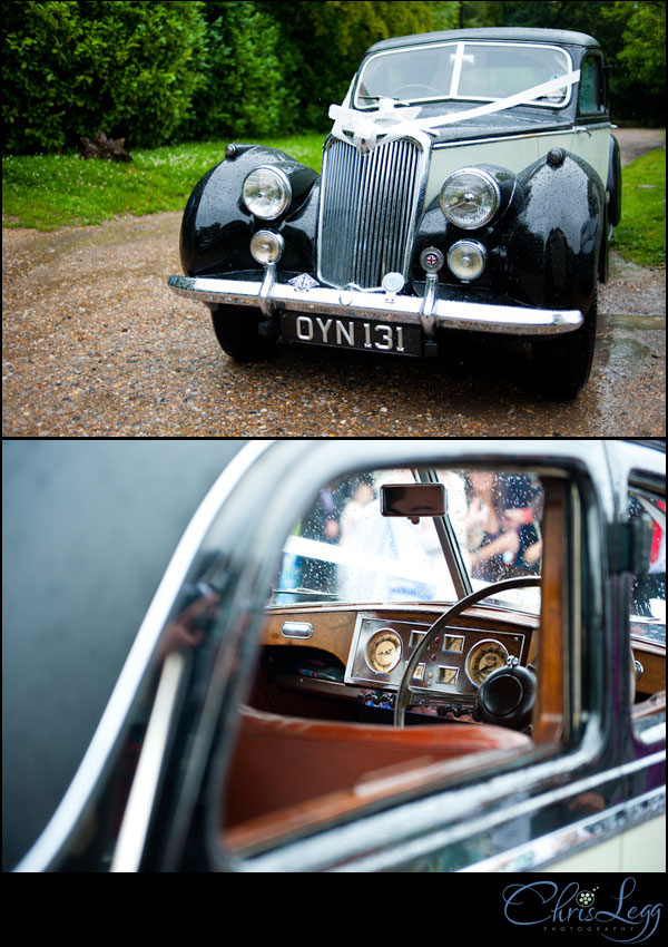 A lovely old Riley wedding car