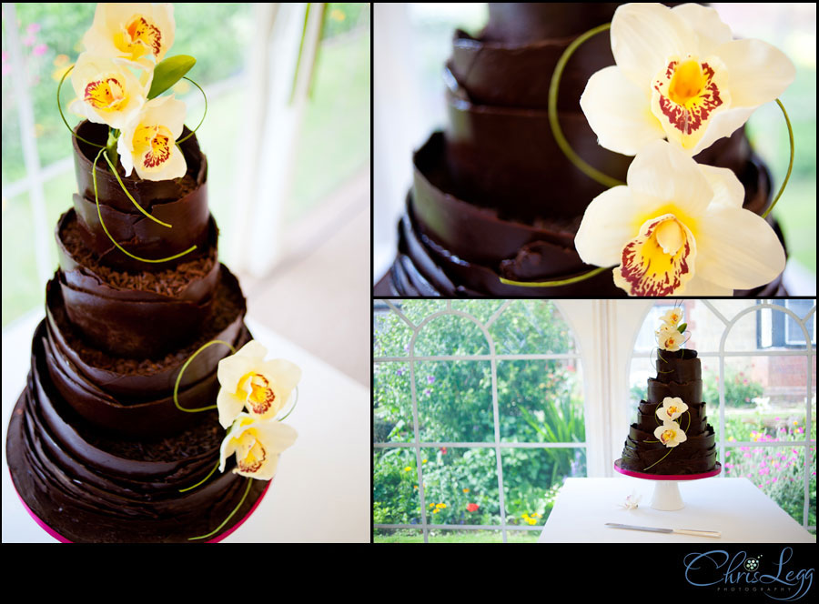 A collage of cake shots from a wedding in Surrey