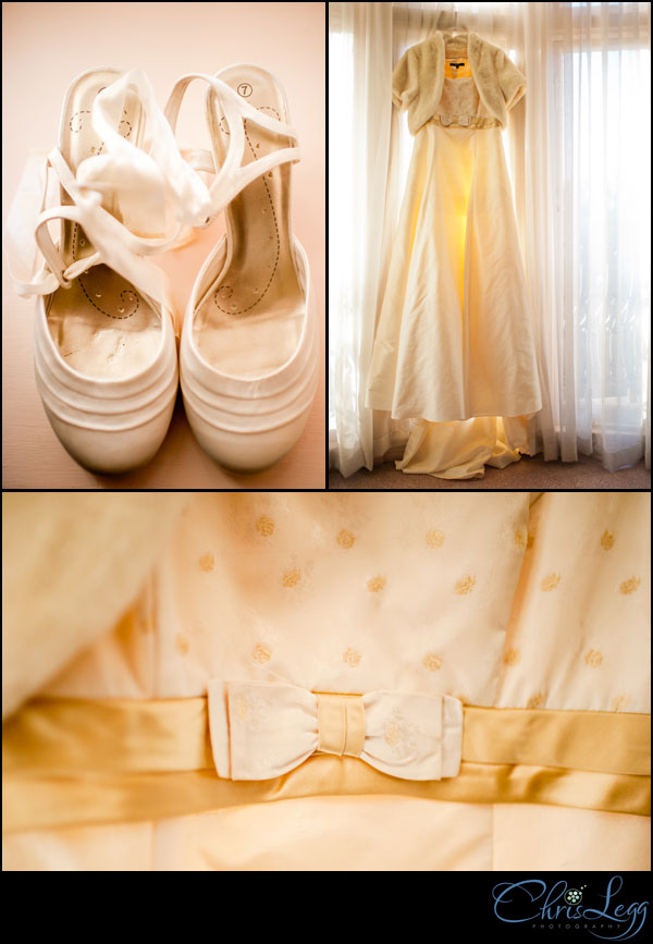 A collage of images from a Hotel Russell Christmas Wedding