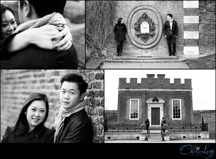 Engagement shoot at Hampton Court Palace, Surrey