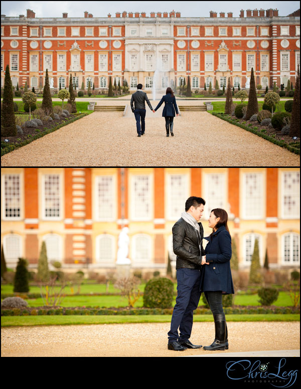 Engagement shoot at Hampton Court Palace, Surrey