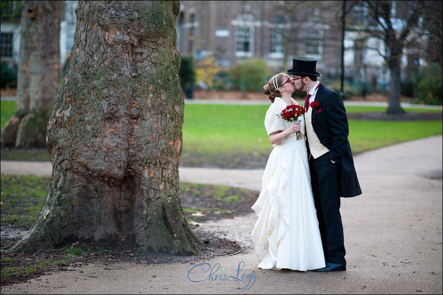 Hotel Russell London Christmas Wedding Kate and Tim