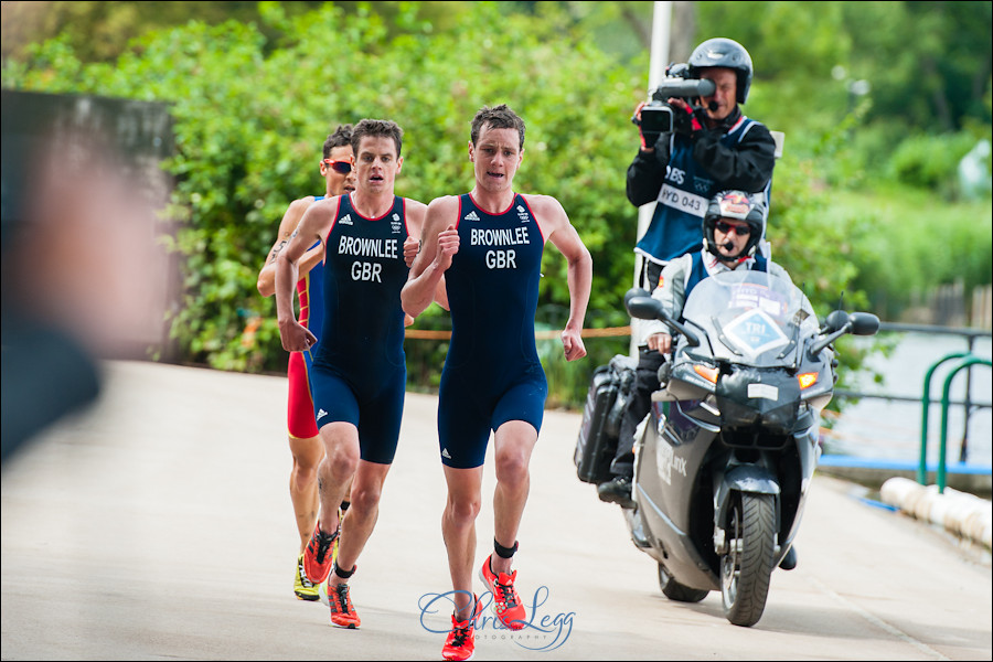 Photography of Alistair Brownlee winning Gold in the London 2012 Olympic Triathlon