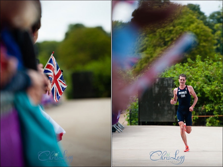 Photography of Alistair Brownlee winning Gold in the London 2012 Olympic Triathlon