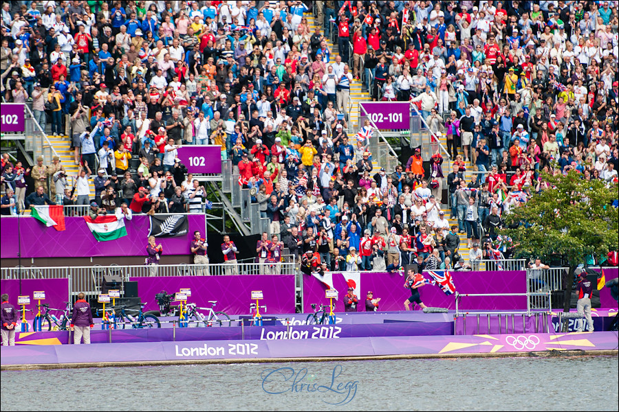 Photography of Alistair Brownlee winning Gold in the London 2012 Olympic Triathlon