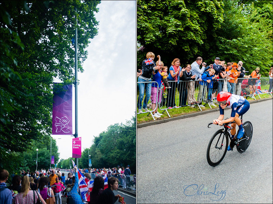 Photography of the London 2012 Olympic Time Trials where Bradley Wiggins got a Gold Medal