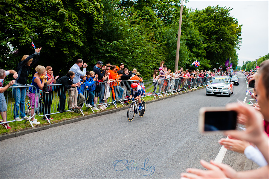 Photography of the London 2012 Olympic Time Trials where Bradley Wiggins got a Gold Medal