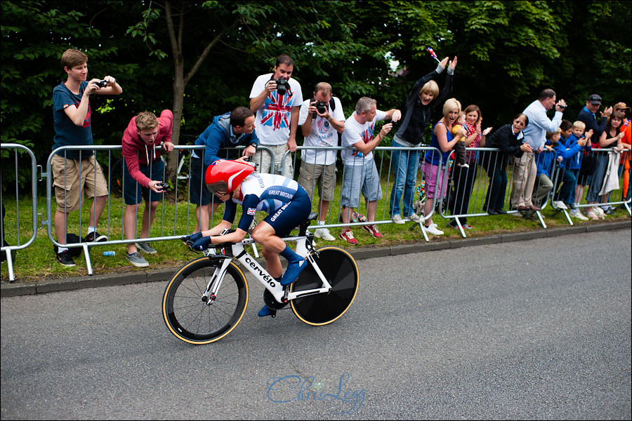 Photography of the London 2012 Olympic Time Trials where Bradley Wiggins got a Gold Medal