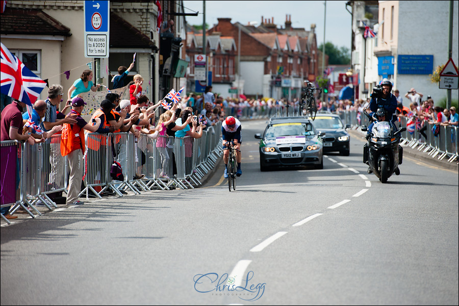 Photography of the London 2012 Olympic Time Trials where Bradley Wiggins got a Gold Medal
