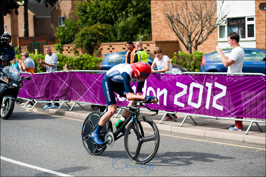 Photography of the London 2012 Olympic Time Trials where Bradley Wiggins got a Gold Medal