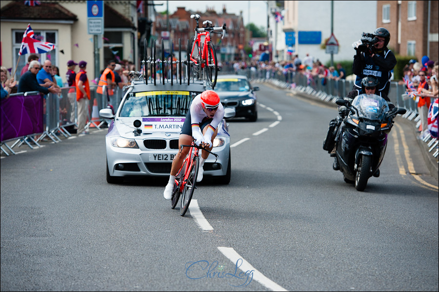 Photography of the London 2012 Olympic Time Trials where Bradley Wiggins got a Gold Medal