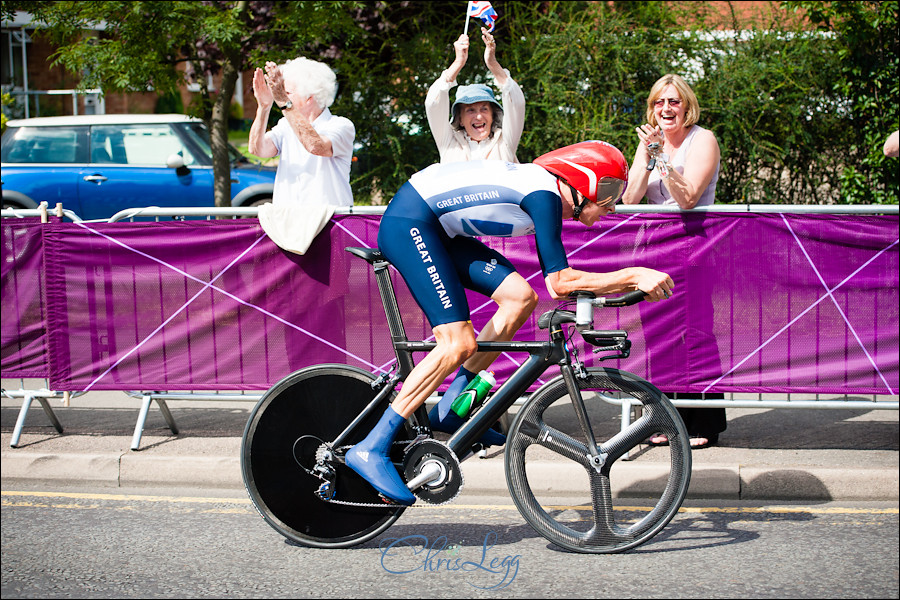 Photography of the London 2012 Olympic Time Trials where Bradley Wiggins got a Gold Medal