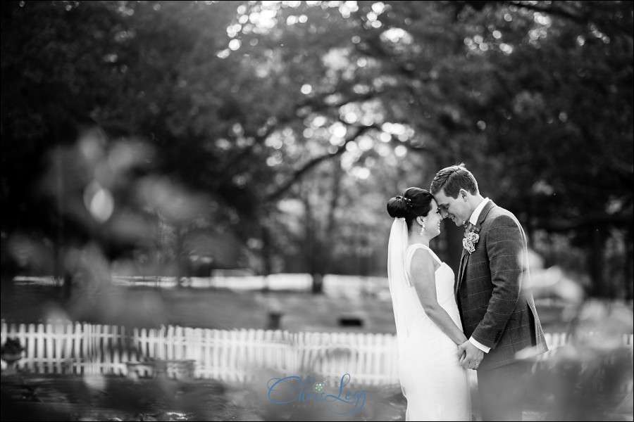 Bride and groom having fun at the Beaumont Estate in Windsor